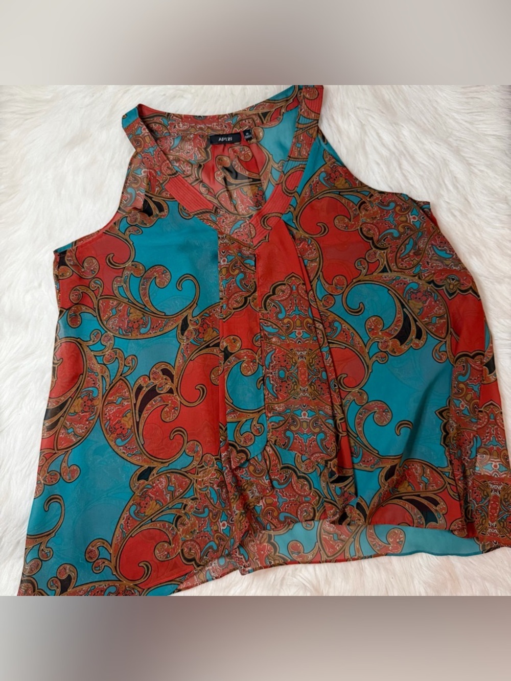 Apt. 9 Sleeveless Paisley Tank Top Blouse
